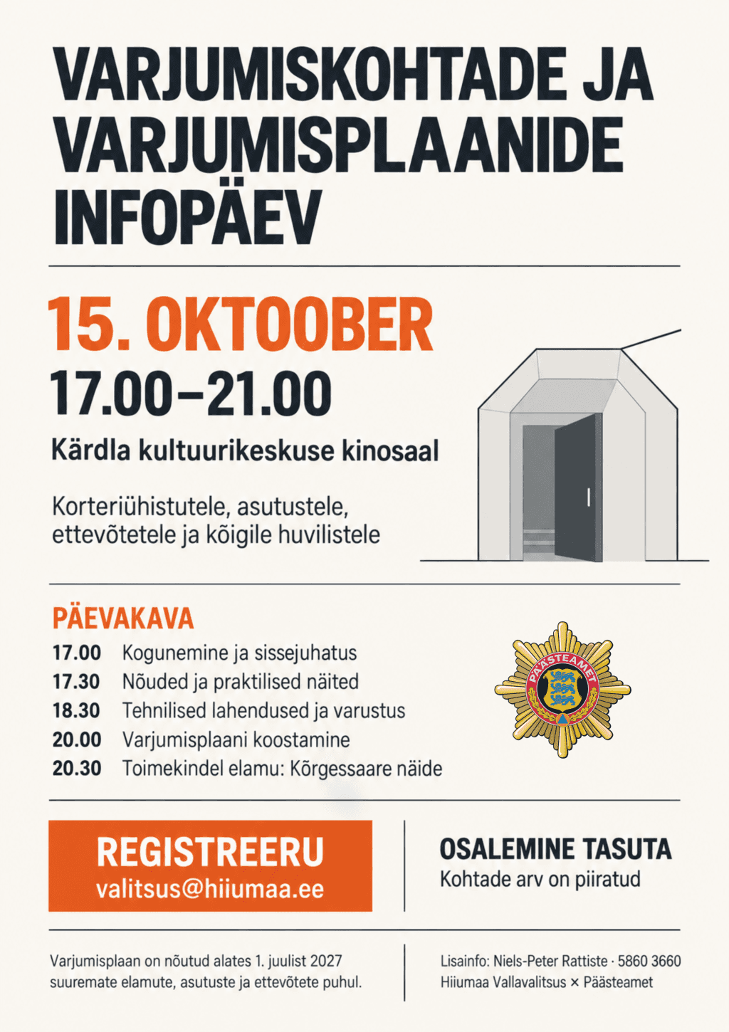 Varjumiskohtade ja varjumisplaanide infopäev