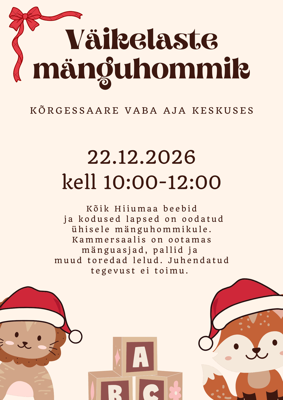 Väikelaste mänguhommik