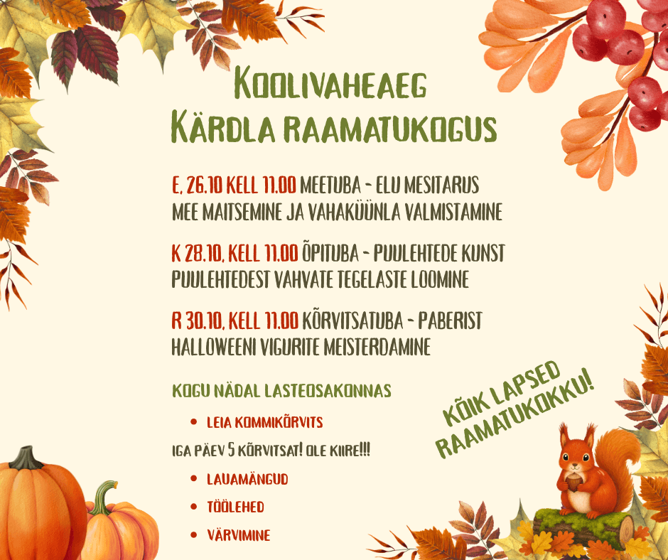 Koolivaheaeg Kärdla raamatukogus