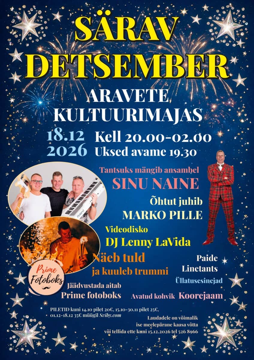 Aastalõpupidu Aravetel “Särav detsember”