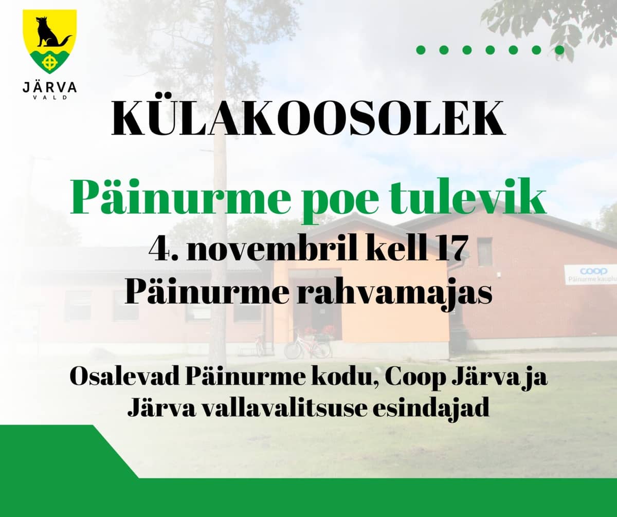 Külakoosolek: Päinurme poe tulevik