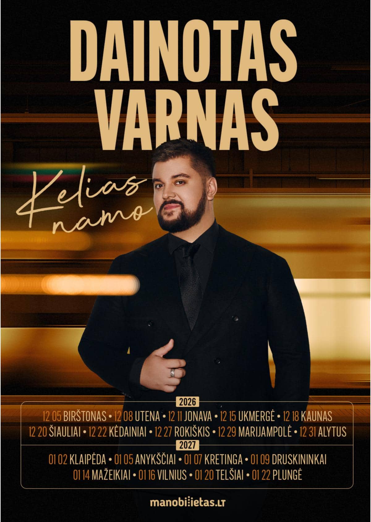 DAINOTAS VARNAS koos bändiga. Kontserttuur „Tee koju”