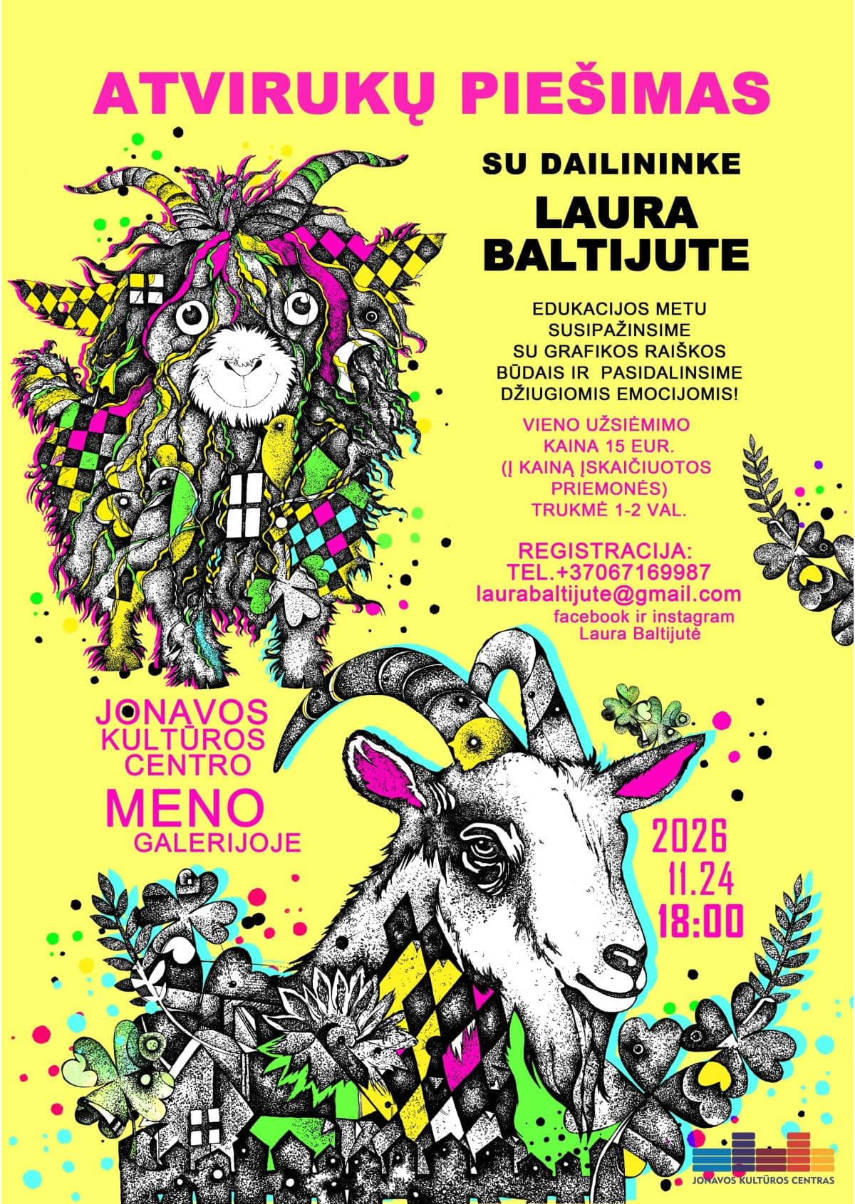 Postkaartide joonistamine kunstnik Laura Baltijutega