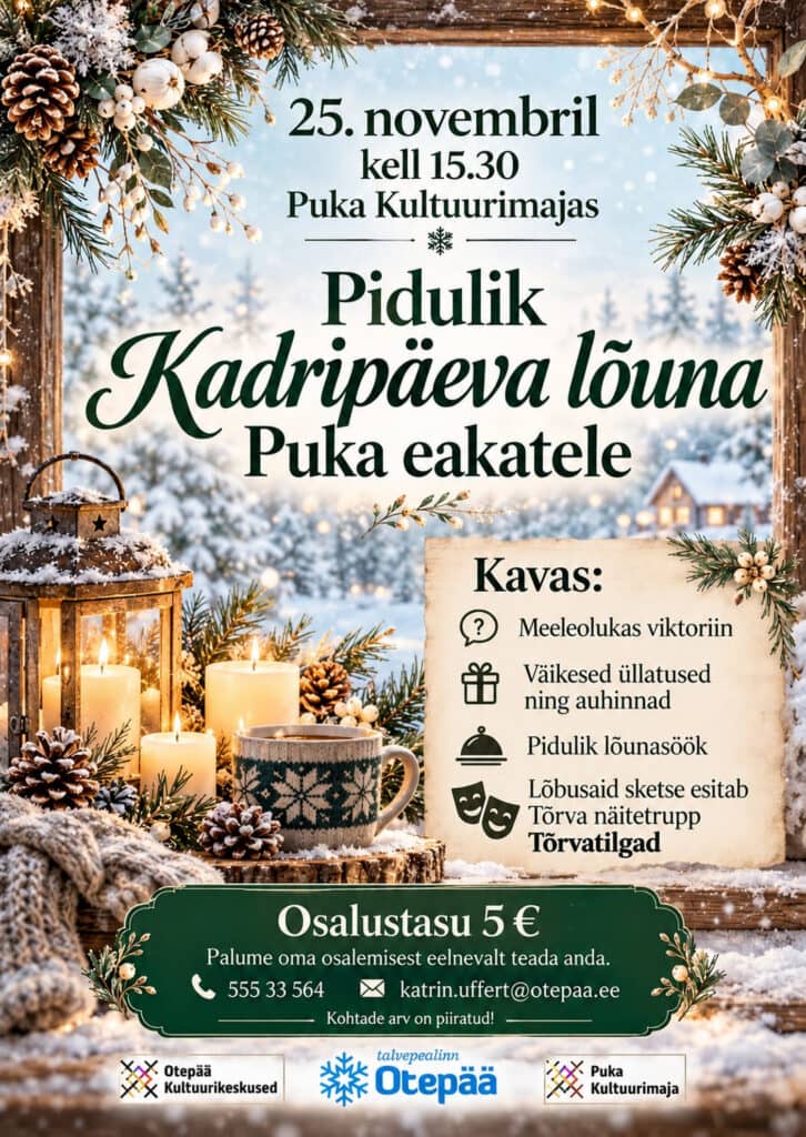 Pidulik kadripäeva lõuna eakatele