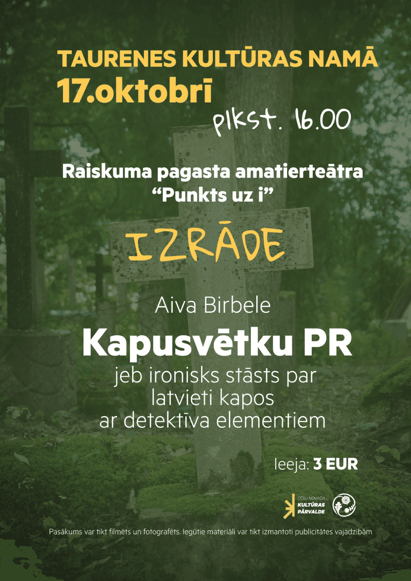 Raiskuma valla harrastusteatri "Punkts uz i" etendus "Kapusvētku PR"