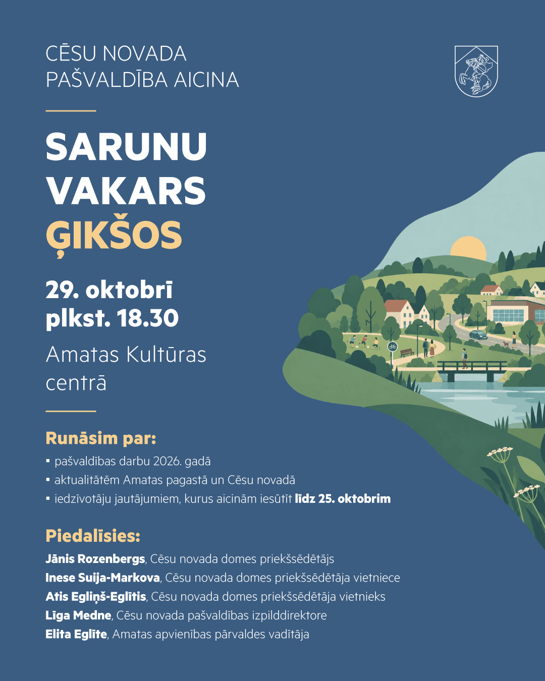 Kohaliku omavalitsuse juhtkonna vestlusõhtu elanikega Ģikši külas