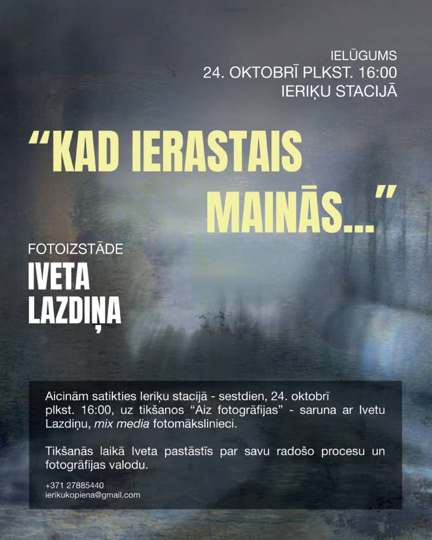 Üritus „Väljaspool fotot“ – vestlus mixed media fotokunstniku Iveta Lazdiņaga
