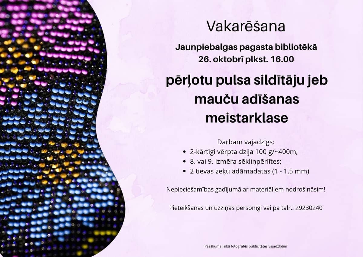 Pärlitega randmesoojendaja kudumise meistriklass