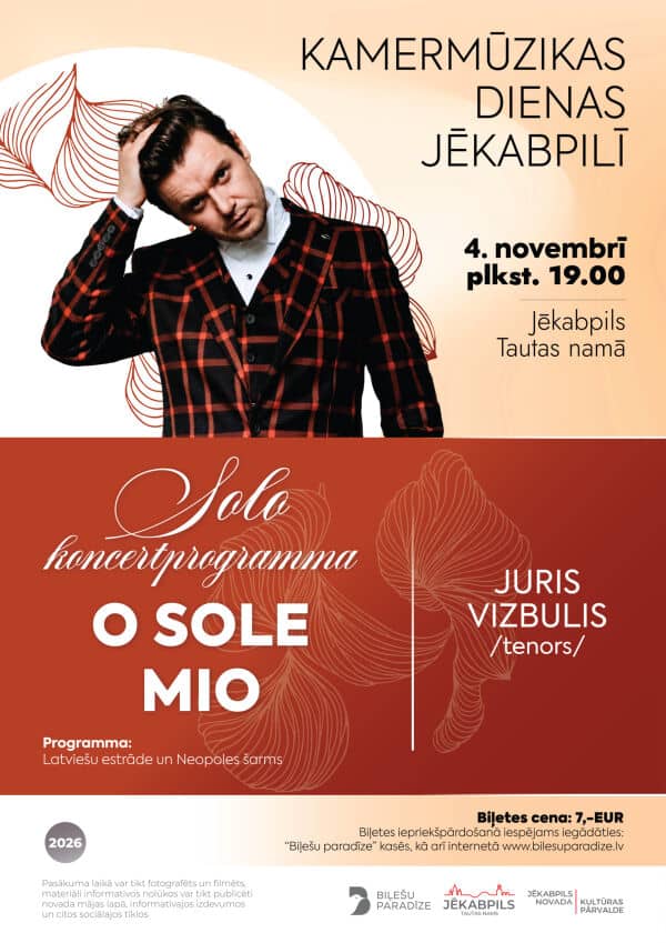 Jura Vizbuļa soolokontserdi programm “O sole mio”