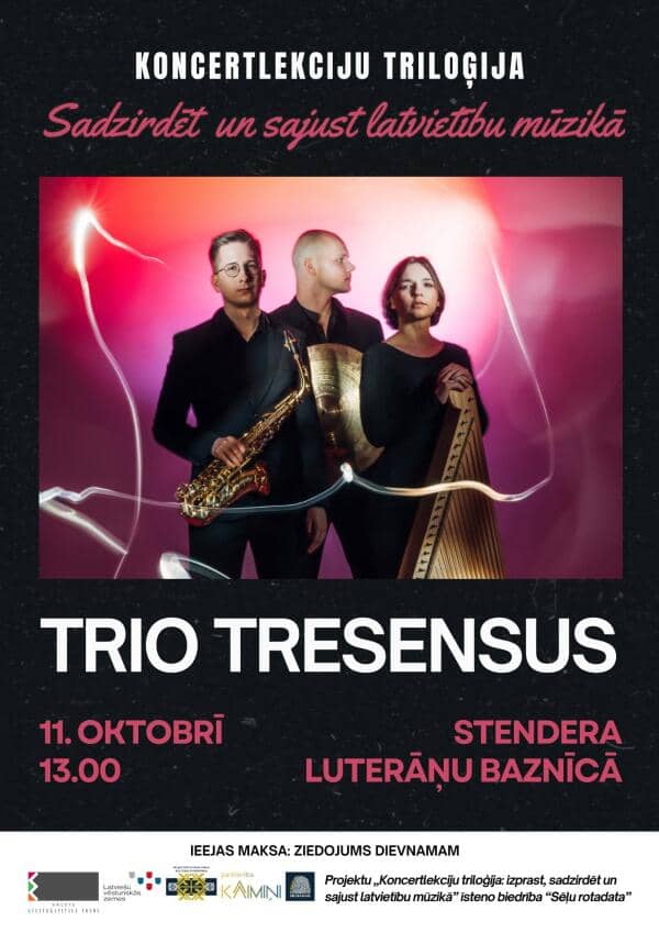 Stendera luteri kirikus esineb Trio Tresensus