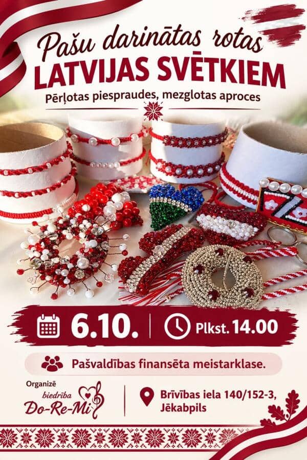 Isetehtud ehted Läti pidupäevaks