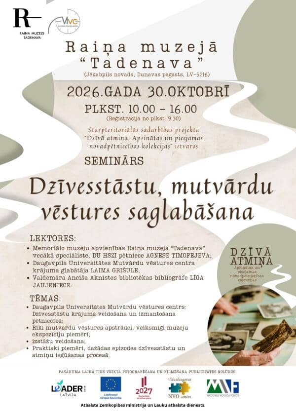 Seminar "Elulugude ja suulise ajaloo säilitamine" Tadenavas