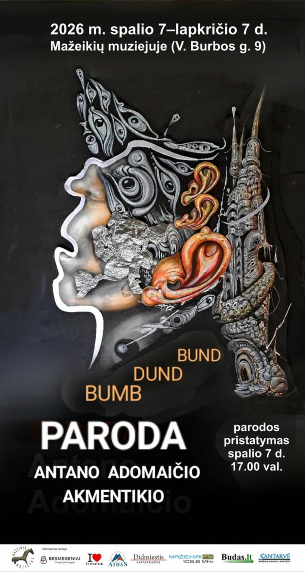 Antanase Adomaitise näituse „BUMB DUND BUND“ esitlus