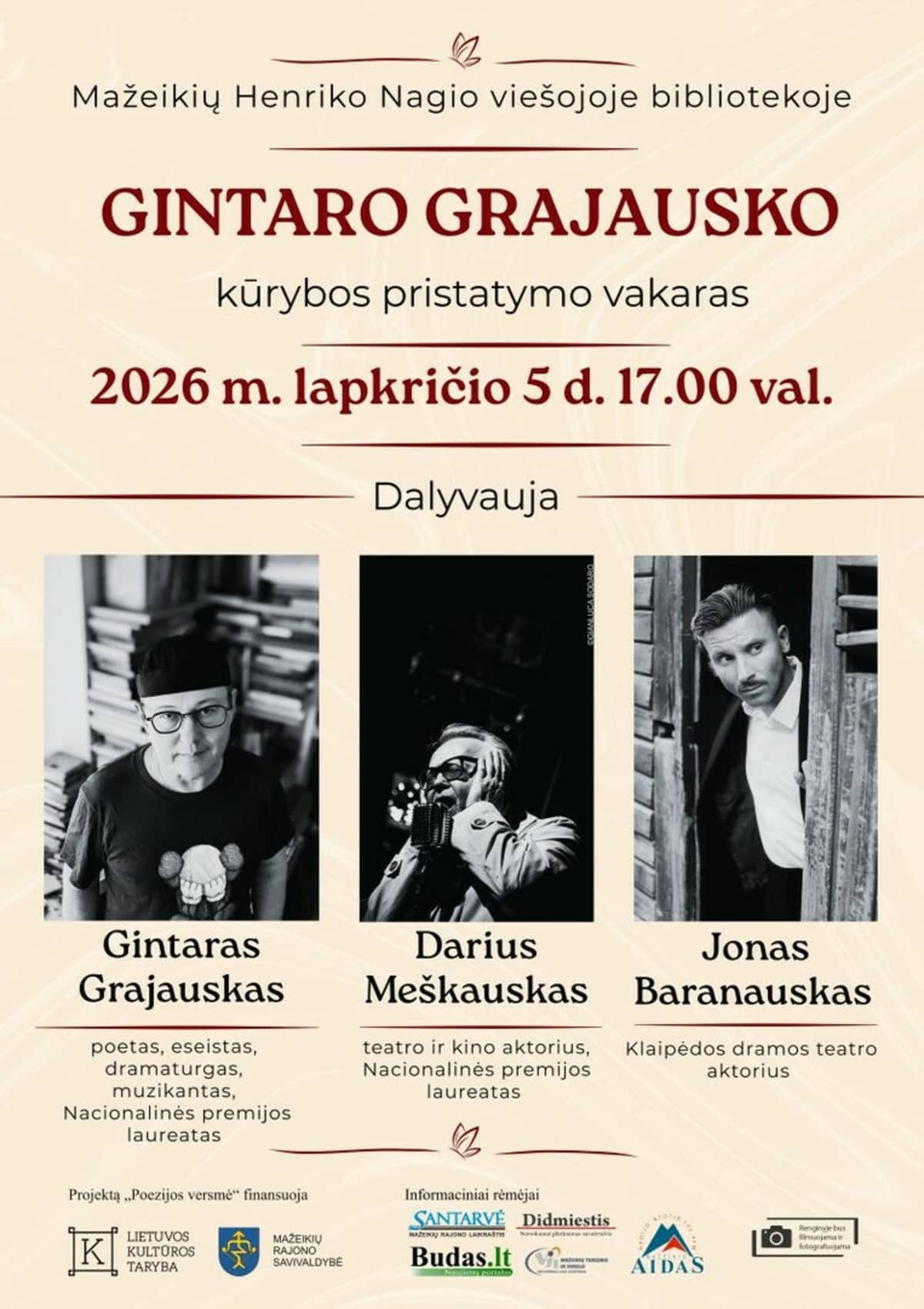 Gintaras Grajauskase loominguline õhtu