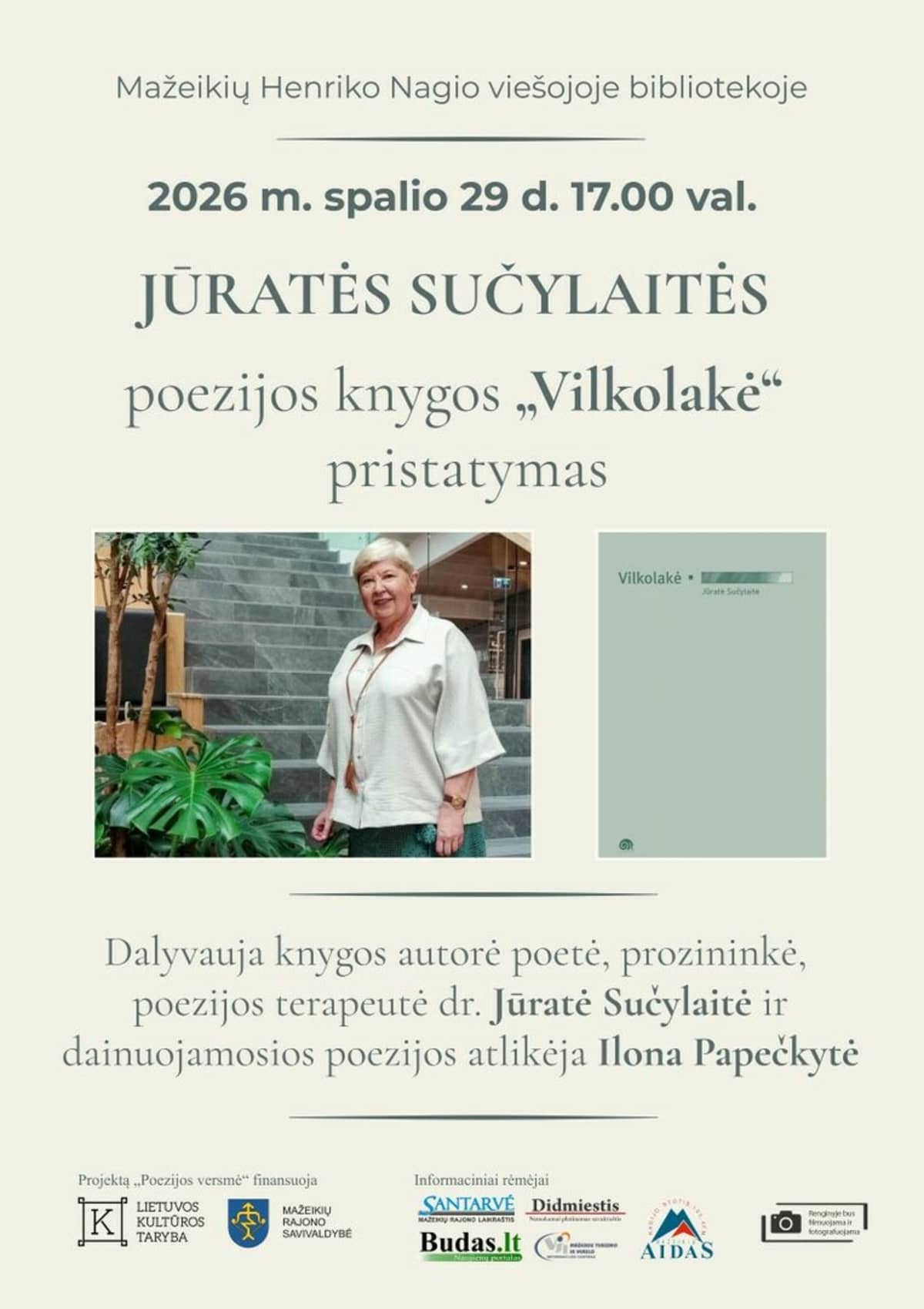 Jūratė Sučylaitė esitleb oma uusimat luulekogu „Vilkolakė“