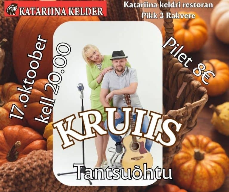 Tantsuõhtu ansambliga KRUIIS Katariina keldri restoranis