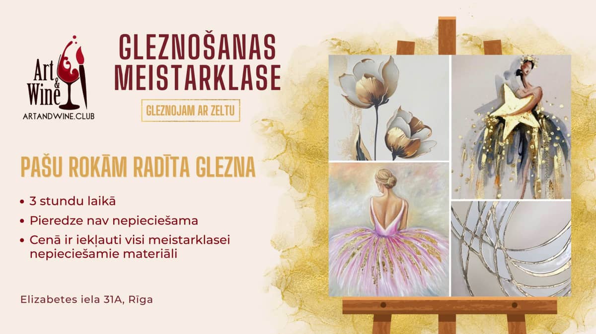 Art&Wine loov meistriklass: maalime kullaga.