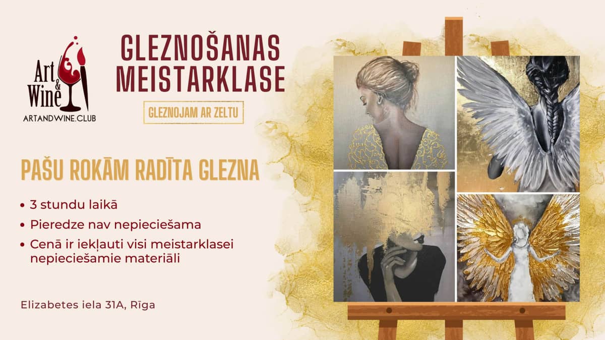 Art&Wine loominguline meistriklass: maalime kullaga.