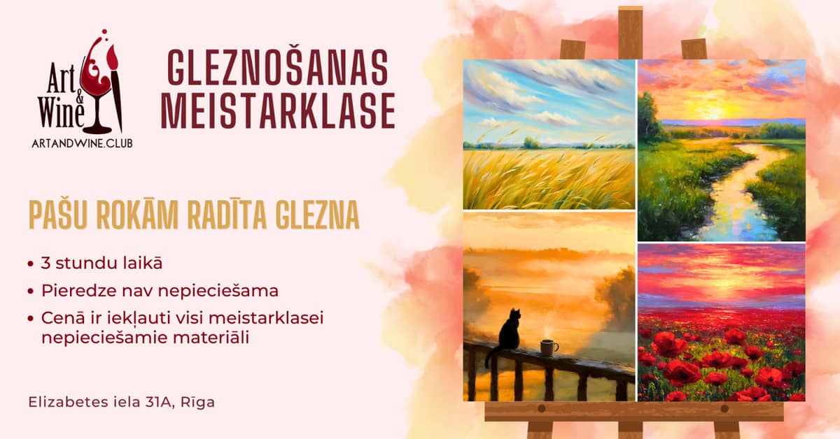 Art&Wine loominguline meistriklass: maalime 'Maastikke'.