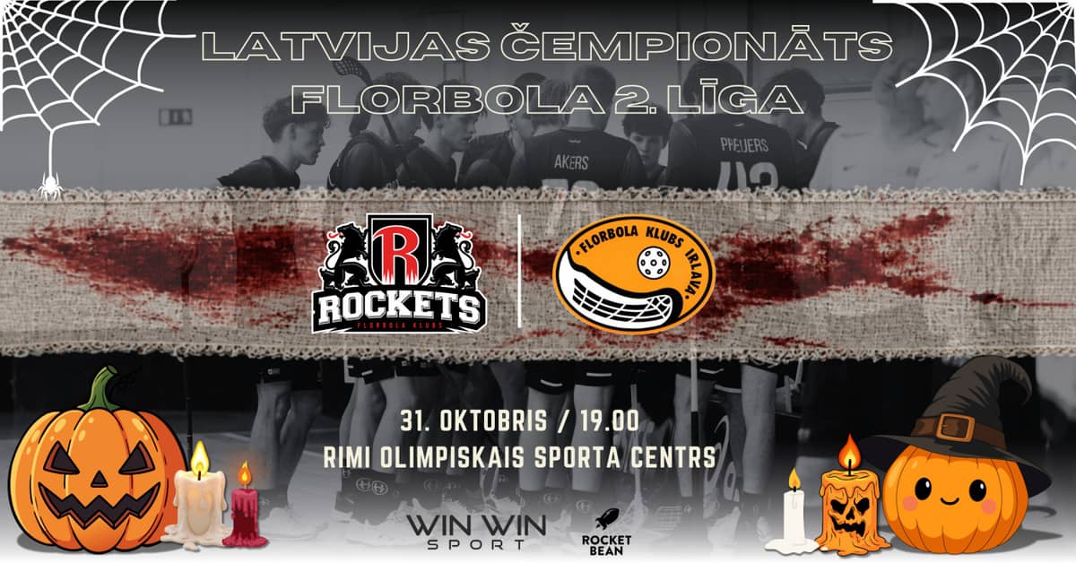Läti meistrivõistluste 2. liiga mäng saalihokis FBK Rīga Rockets vs Irlava | Halloweeni mäng