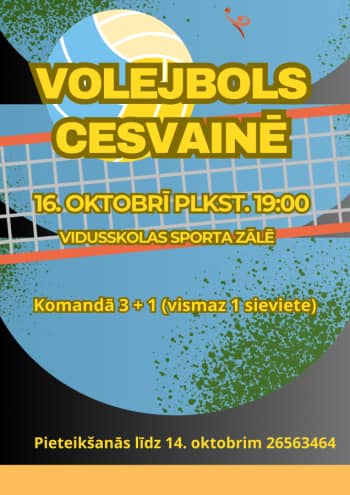 Cesvaine'i ühenduse valitsus korraldab võistlused võrkpallis