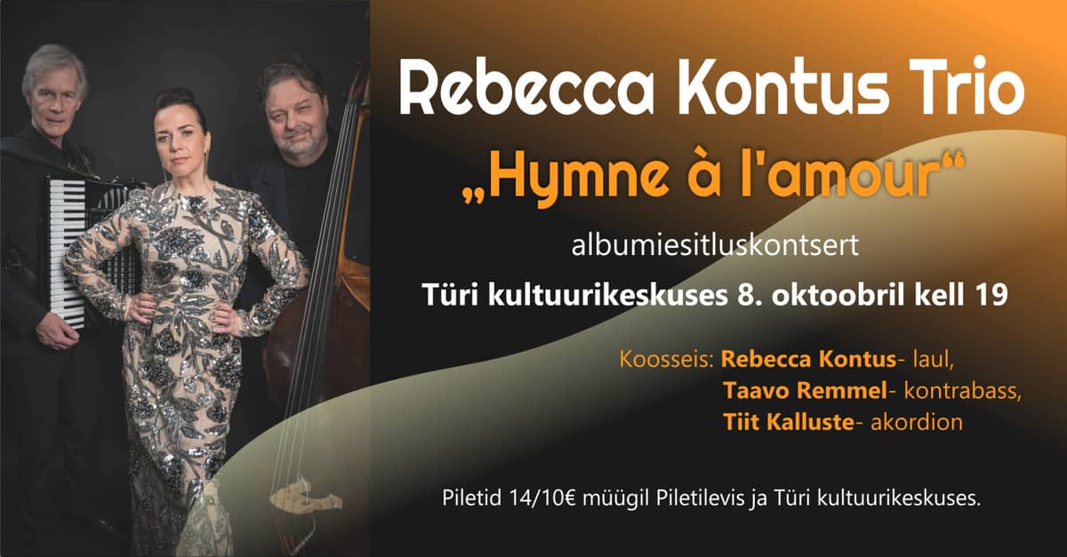 Rebecca Kontus Trio Hymne à l'amour albumiesitluskontsert