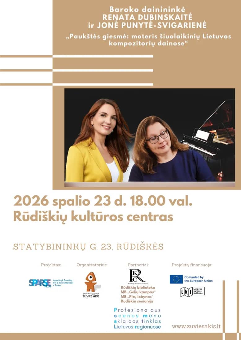 SPARSE projekt | Paukštės giesmė | Renata Dubinskaitė ja Jonė Punytė-Svigarienė