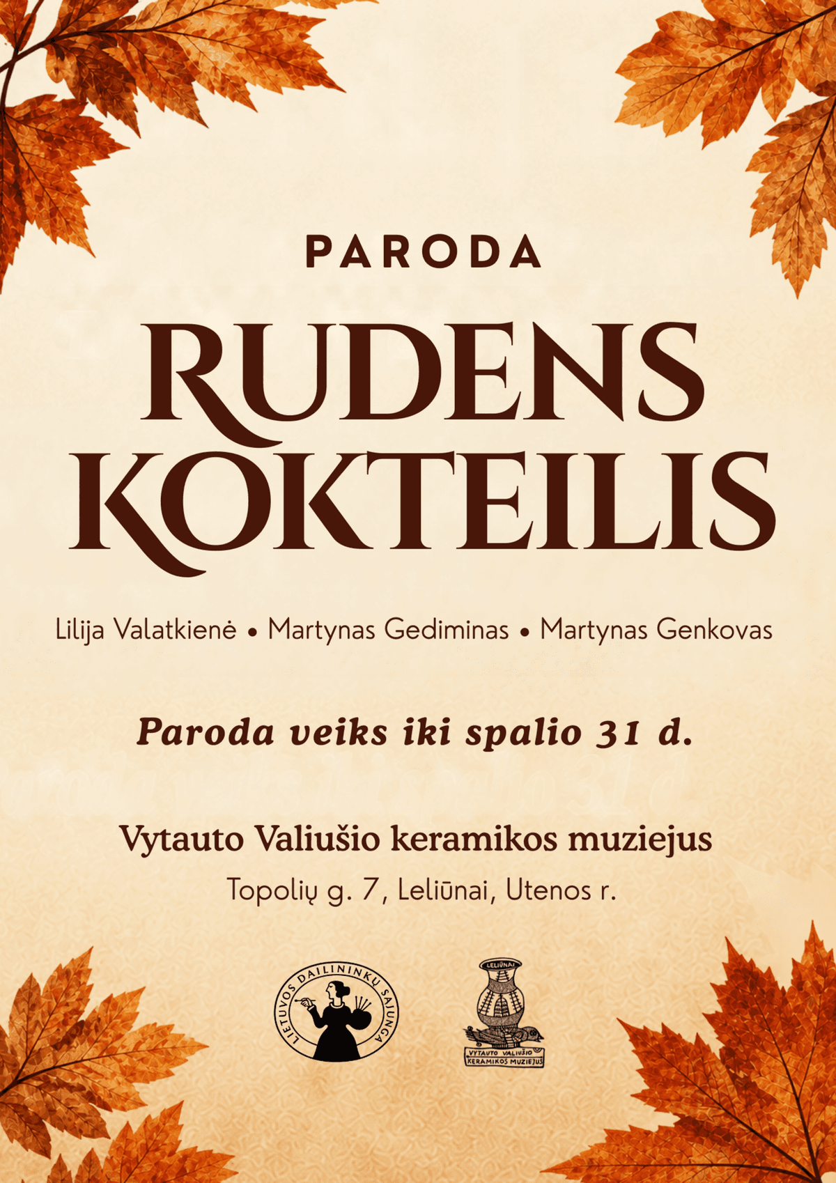 Näitus „Rudens kokteilis“ Vytautas Valiušise keraamikamuuseumis