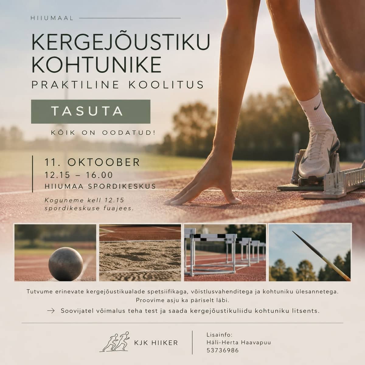Kergejõustiku kohtunike praktiline koolitus