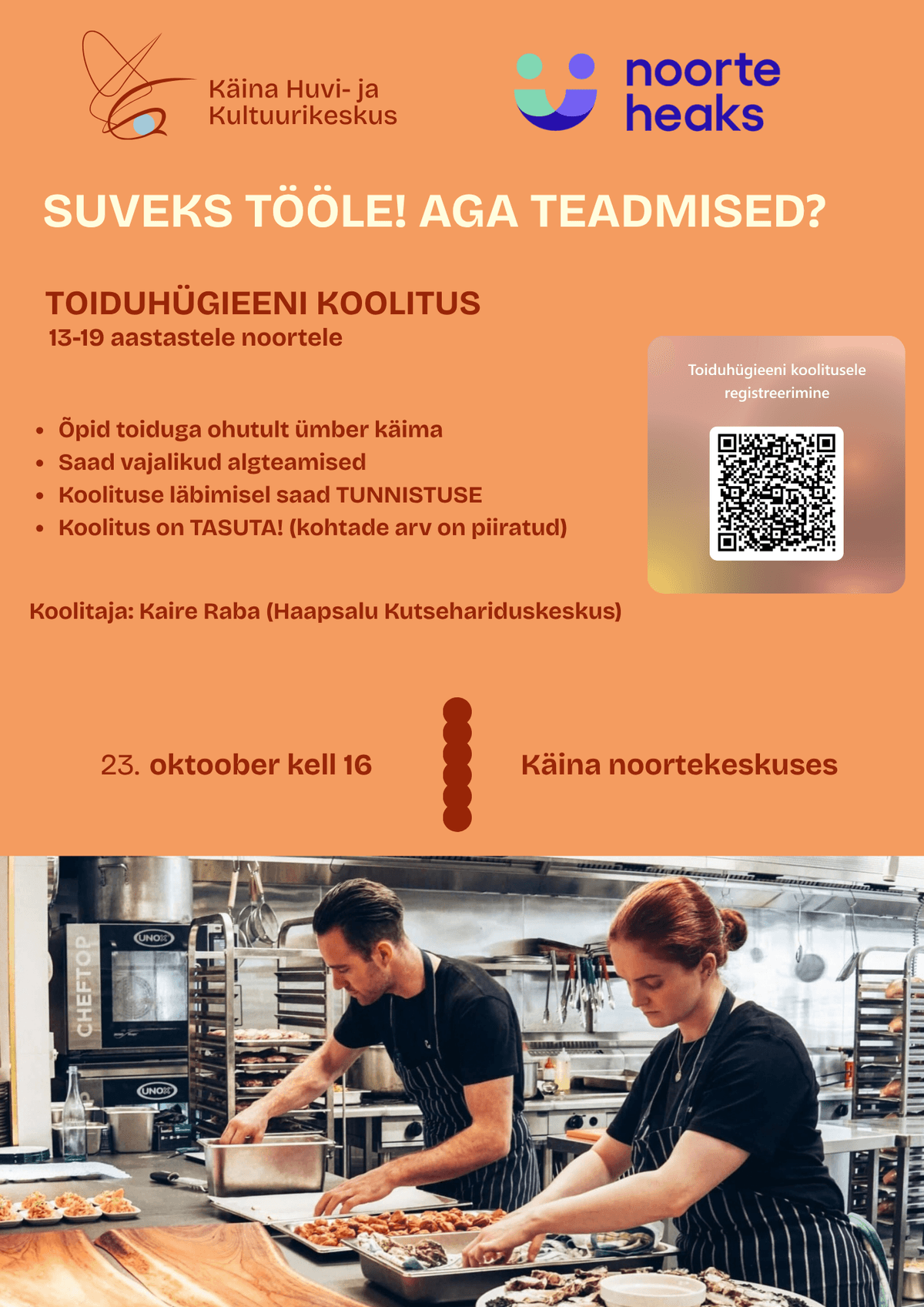 Toiduhügieeni koolitus noortele