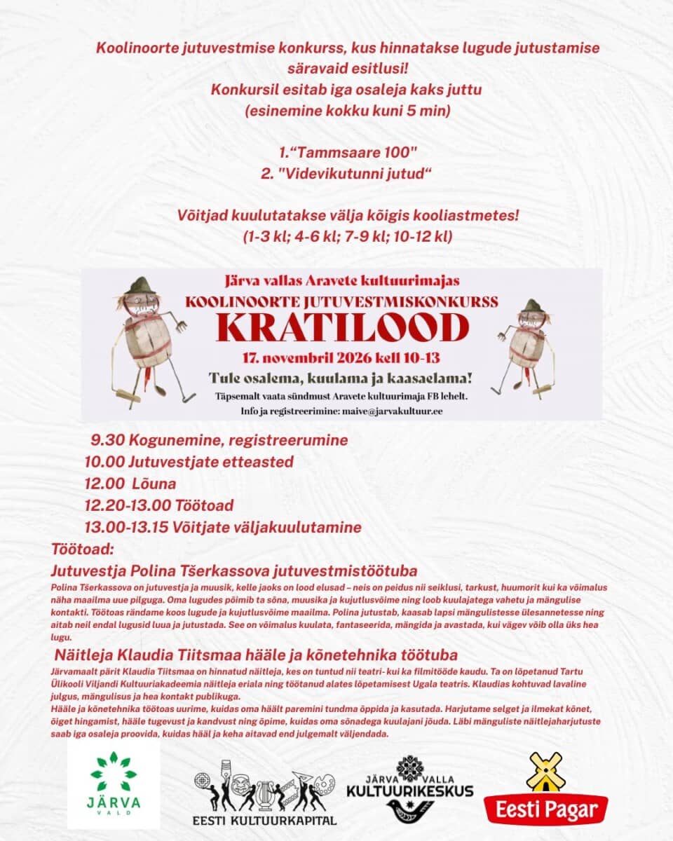 Koolinoorte jutuvestmiskonkurss Kratilood