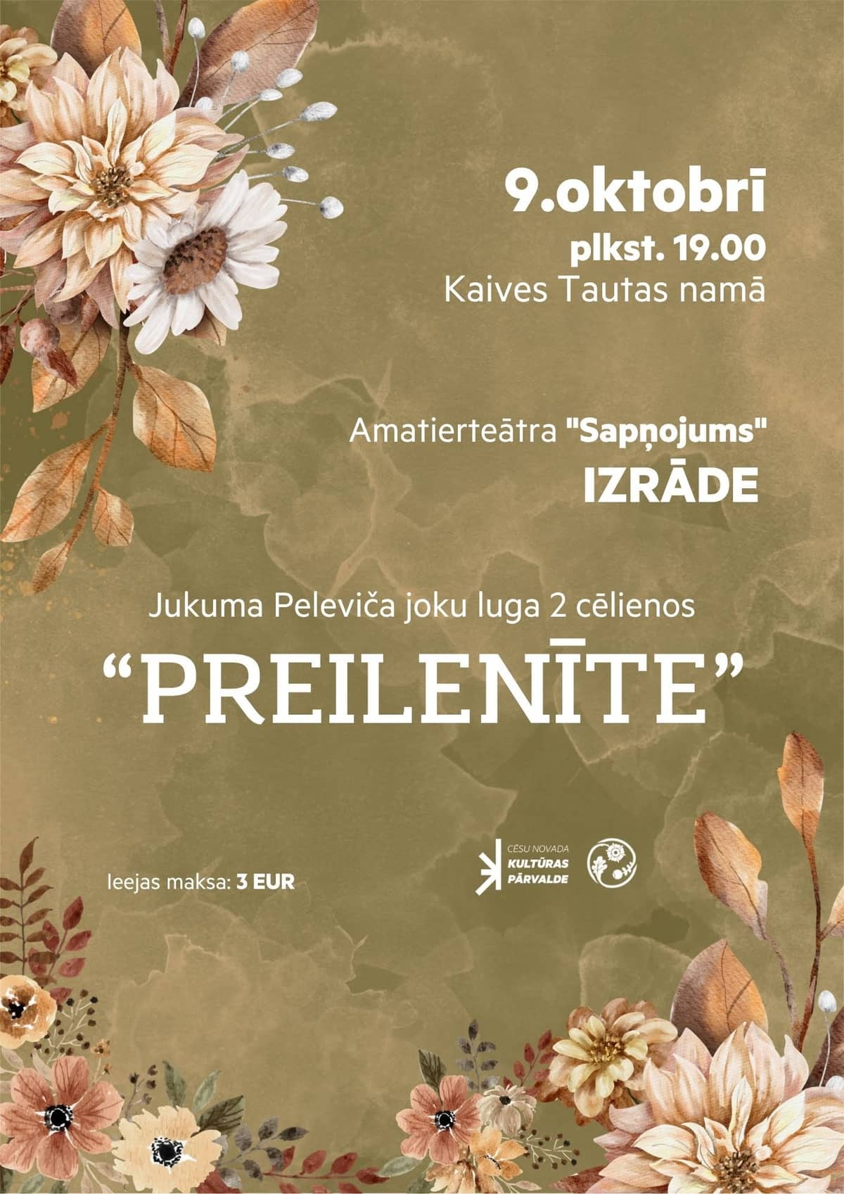 Straupe harrastusteatri külalisetendus „Preilenīte”