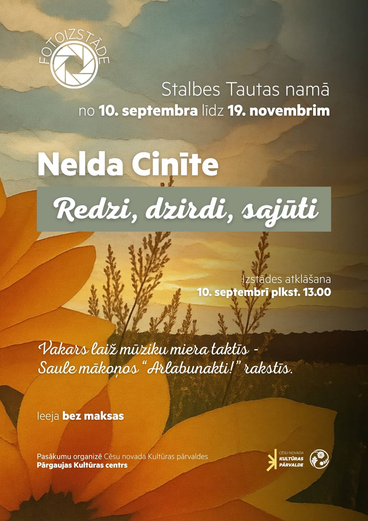Neldas Cinīte näitus „Näe, kuula, tunne”