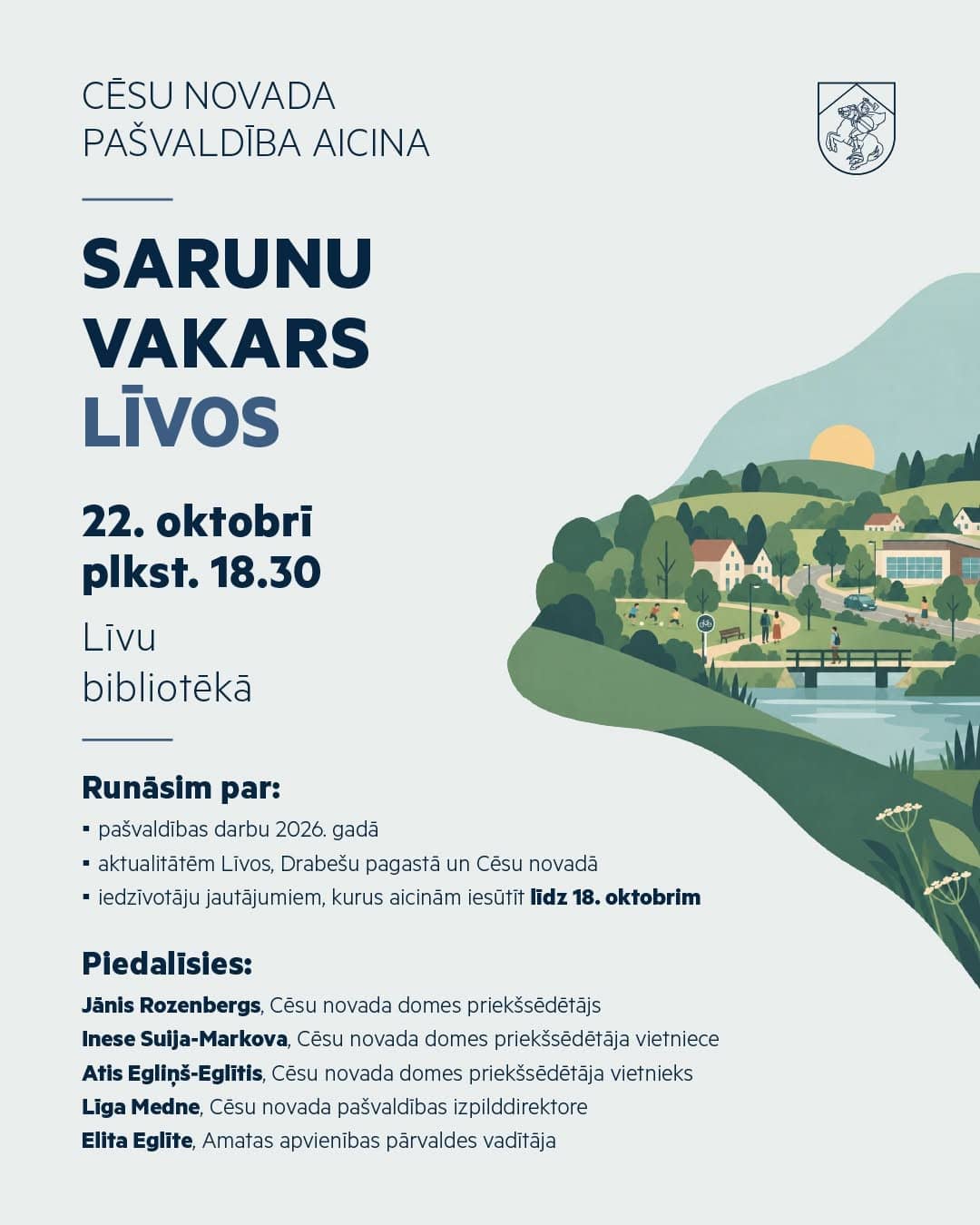 Omavalitsuse juhtkonna vestlusõhtu elanikega Līvos