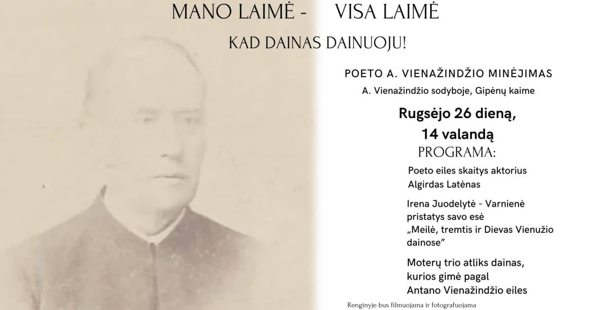 Mano laimė – visa laimė – kad dainas dainuoju!