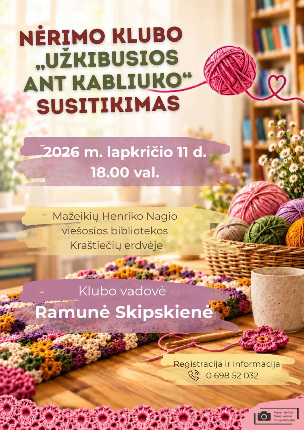 Heegeldamise klubi „Užkibusios ant kabliuko“ kohtumine