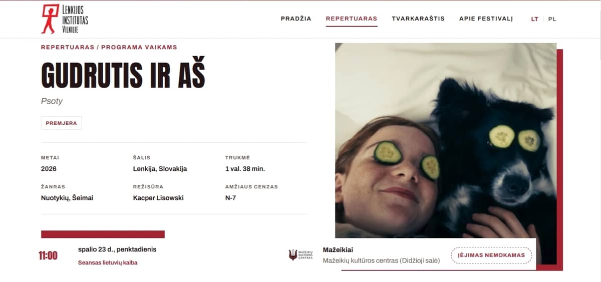 20. poola filmifestival: Gudrutis ja mina