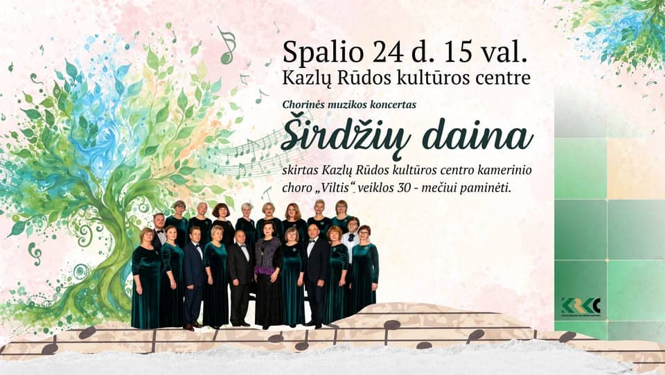 Koorimuusika kontsert „Südamete laul“ I Kontsert on pühendatud kammerkoori „Viltis“ 30. juubelile