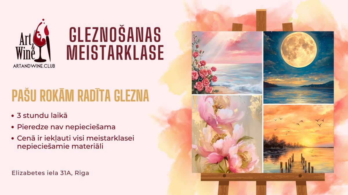 Art&Wine loominguline meistriklass: maalime „Lilled ja maastikud”.