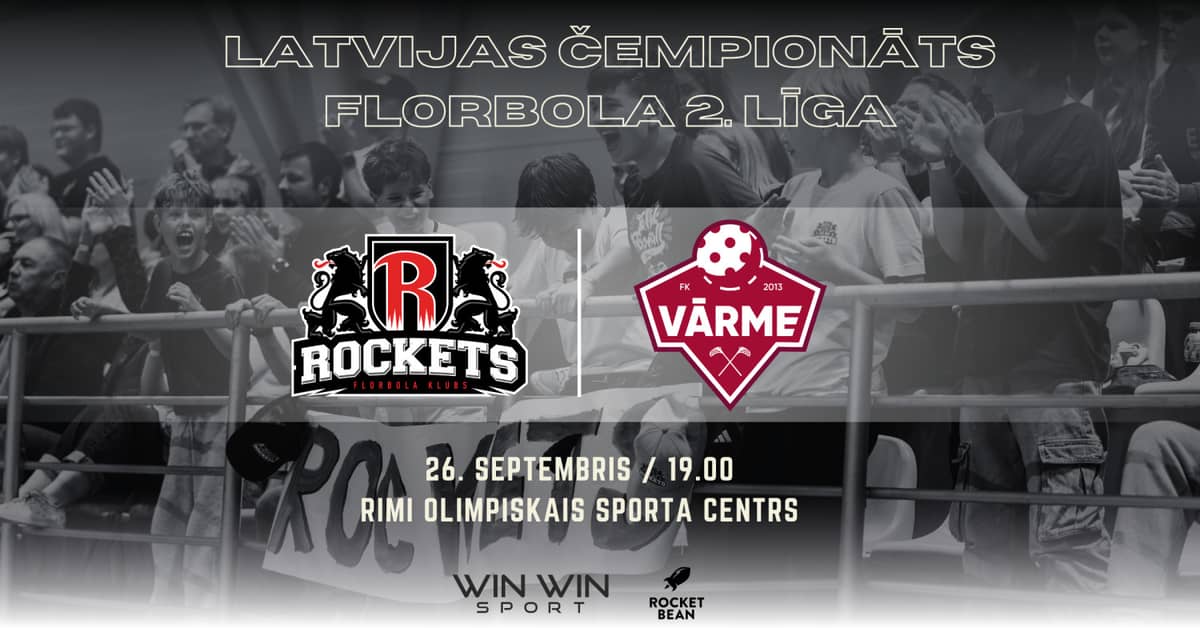 Latvijas čempionāta florbolā 2. līgas spēle - FBK Rīga Rockets pret FK Vārme/Produs