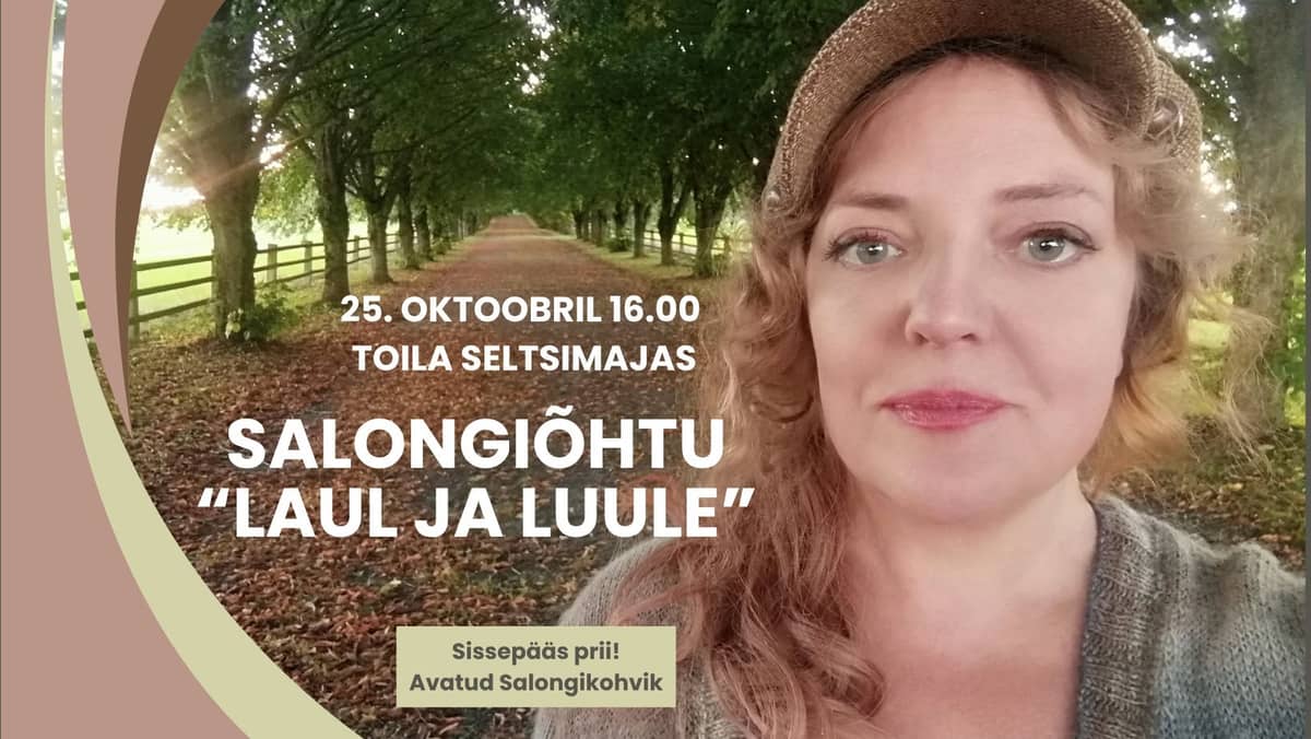 Salongiõhtu “Luule ja laul” Hedvig Hansoniga