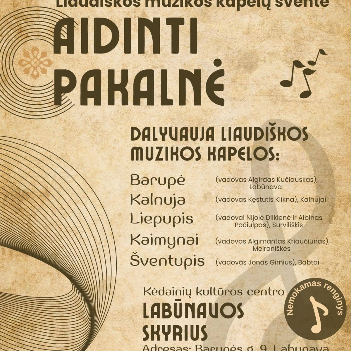 Rahvamuusikaansamblite pidu „Aidinti pakalnė“