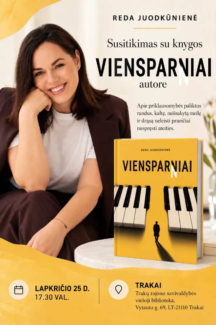 Reda Juodkūnienė esimese romaani „Viensparniai“ esitlus