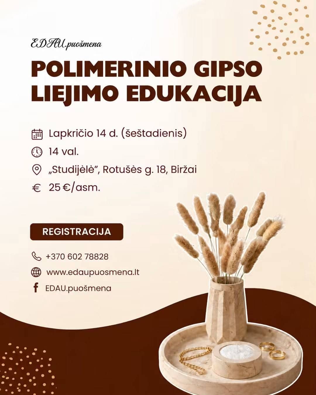 Polümeerkipsi valamise õpituba