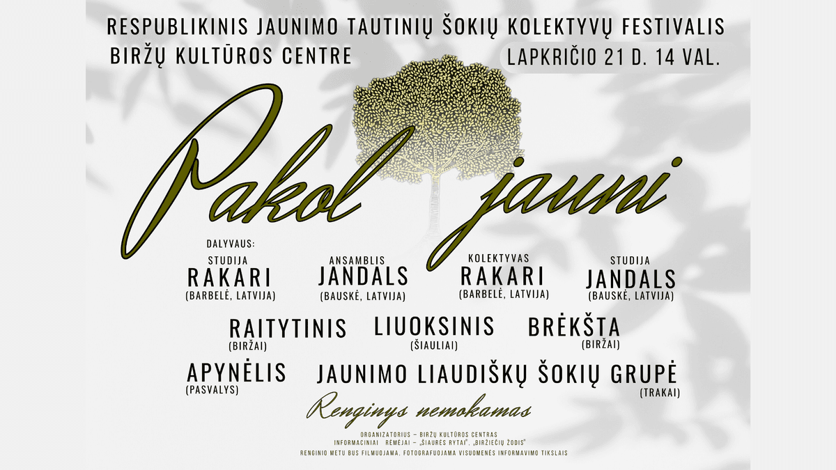 Vabariiklik noorte rahvatantsukollektiivide festival "Pakol jauni"