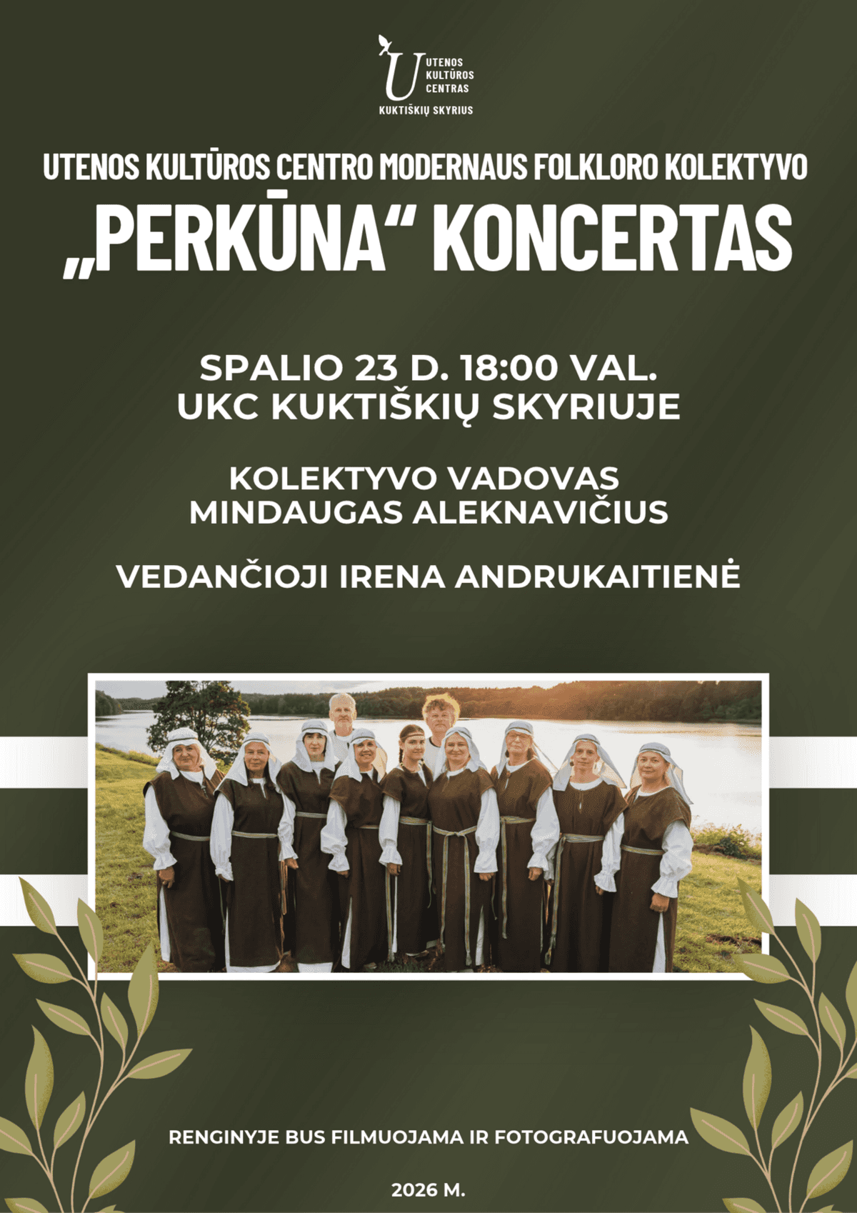 Utena kultuurikeskuse modernse folkloorikollektiivi „Perkūna“ kontsert