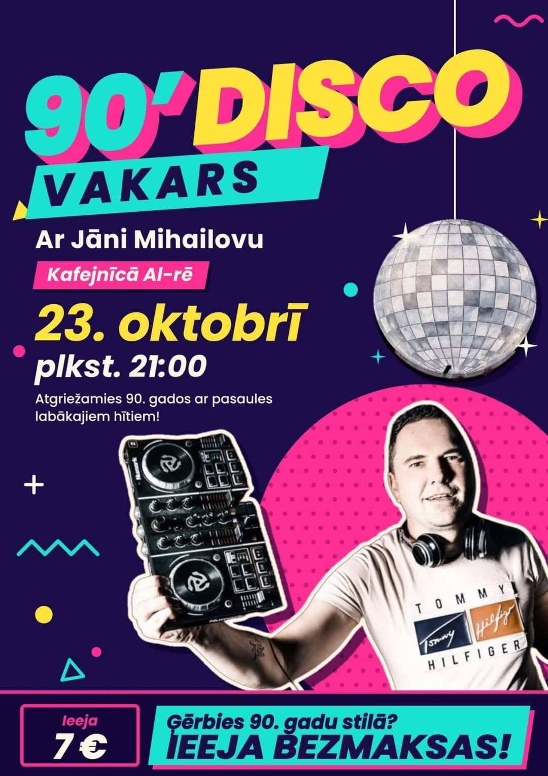 90ndate DISCO õhtu kohvikus Al-Rē